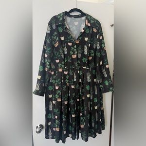 ELOQUII PLANTS PATTERN DRESS! Sz 16